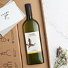 Letterbox-friendly wine in gift box with thank you greetings card